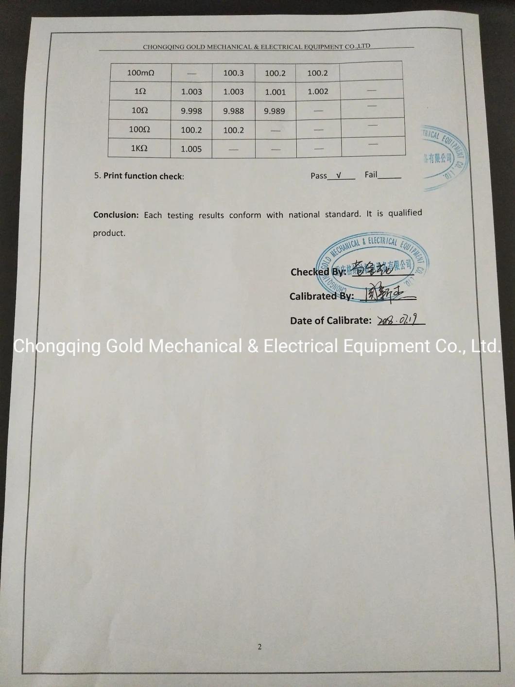 Gdzc 2A 5A 10A 20A Winding DC Resistance Tester for Transformer Coil and Current Transformer Coil
