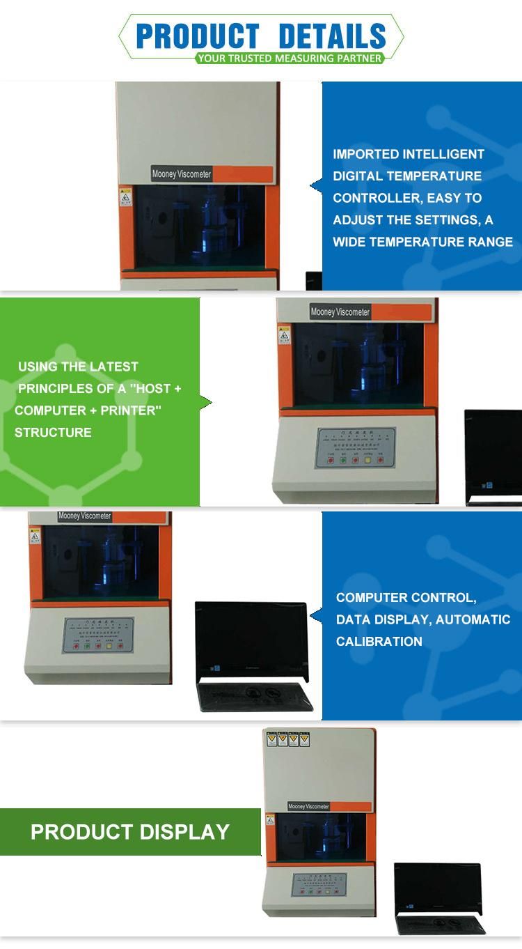 Skz132 Unvulcanized Rubber Shearing Disc Viscometer Mooney Viscosity Scorch Test Mooney CPE Digital Mooney Viscometer