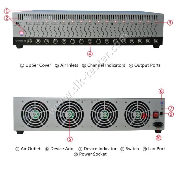 5V 10A 16-Channel LiFePO4 Nca Ncm Licoo Lithium-Ion Battery Auto Cycle Charge Discharge Capacity Tester Analyzer