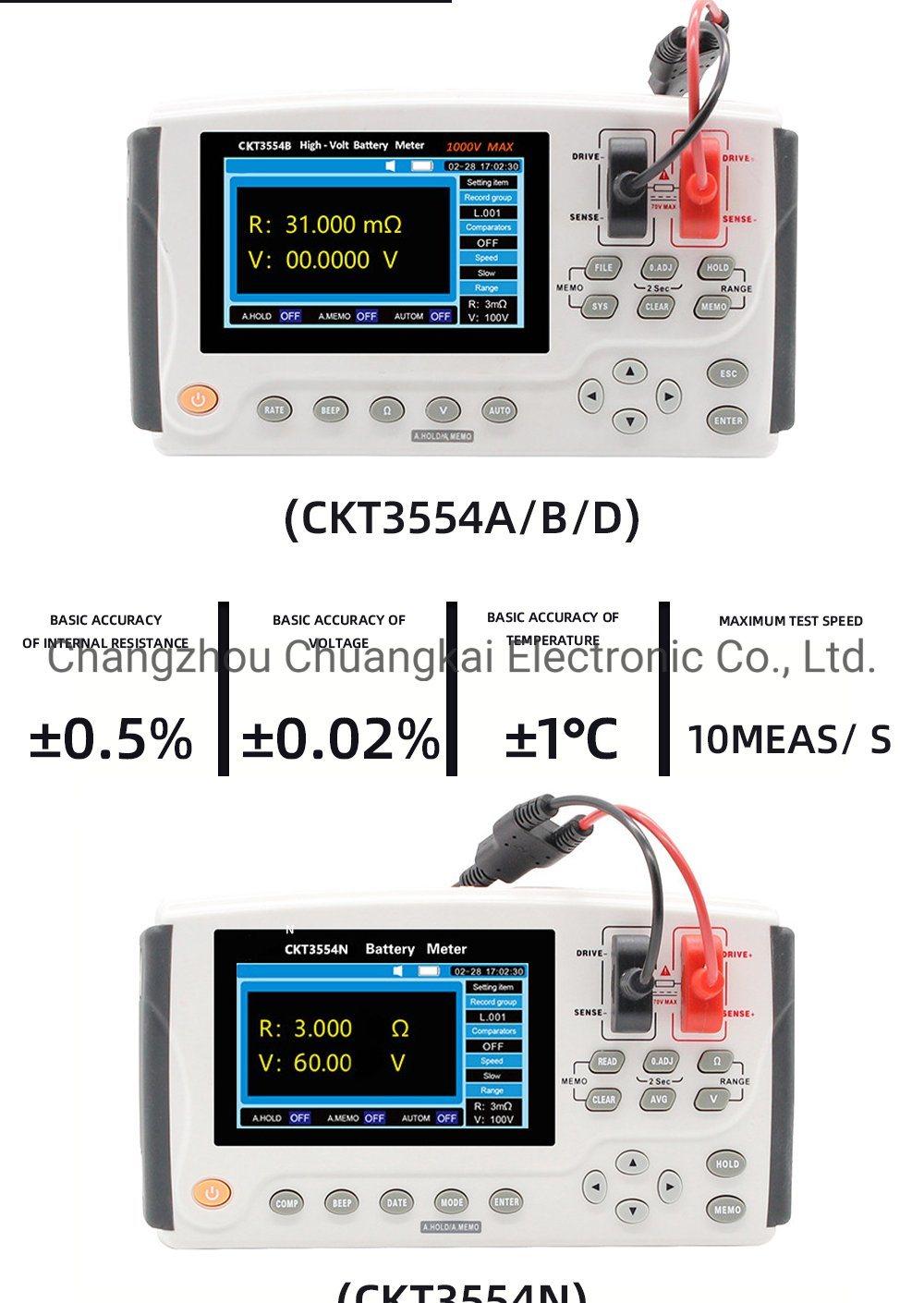 Ckt3554A Battery Internal Resistance Measurement Tester Battery Voltage