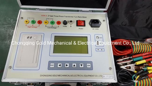 Turns Ratio Range 0.8-10000 Three Phase Z Type Transformer Turn Ratio Tester