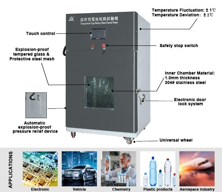 China Factory Temperature Controlled Battery Forced Short Circuit Test Machine