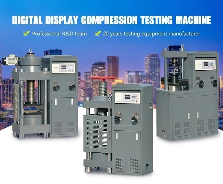 Sye Series 2000kn Manual Digital Display Compression Testing Machine for Construction Engineering