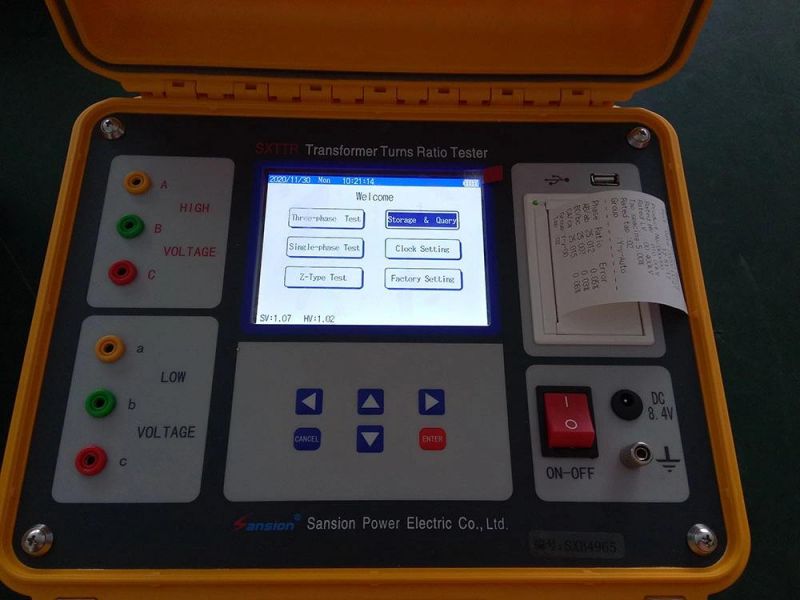 Good Quality Automatically Three Phase Transformer Turns Ratio TTR Meter Substation Transformer TTR Tester