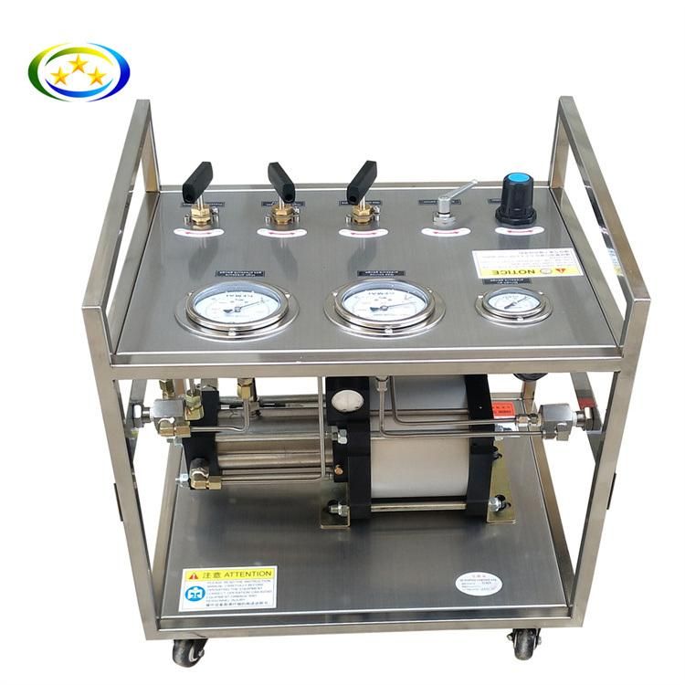 Terek Brand High Quality 500bar Pressure Double Acting Complete Gas Booster Pump Station for Leakge Pressure Testing