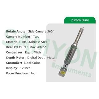 High Resolution Clear Image 1000m Deep Well Borehole Camera