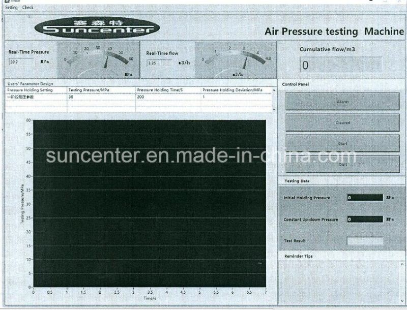 Suncenter Air/Gas Pressure Testing Machine