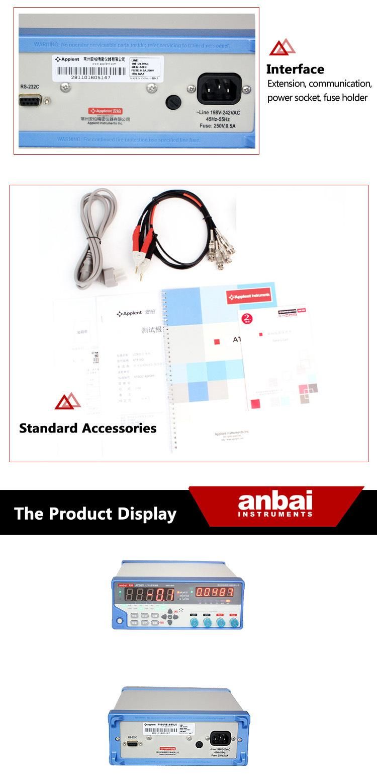 Digital Lcr Meter Tester At2811 Lcr Digital Bridge LED Display Easy to Operate Has Built-in Comparator Function