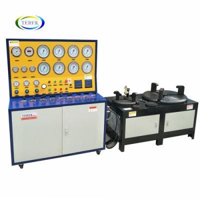 Terek DN10-DN400 50MPa Pneumatic Booster Pump Hydrostatic Valve Water and Air Pressure Test Bench with Clamping