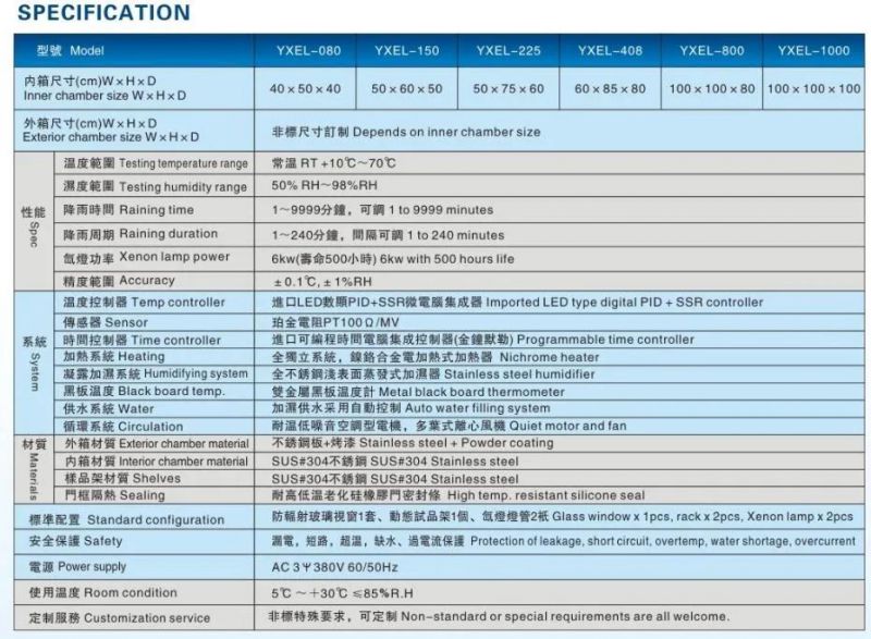 Simulated Solar Radiation Test Chamber for Auto Seat Leather