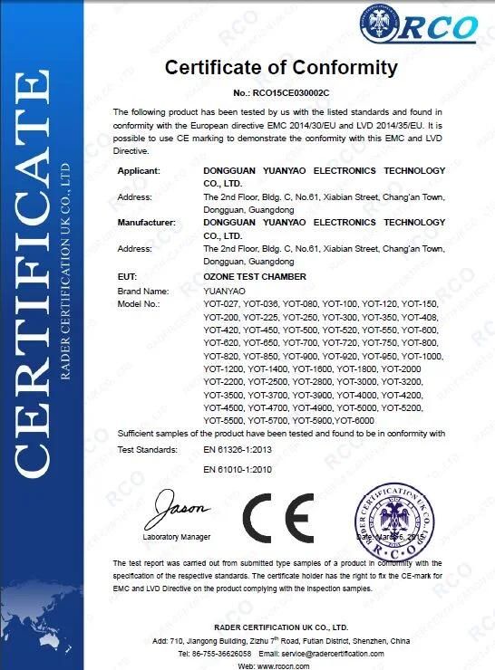 Yot-080 Ozone Aging Test Chamber