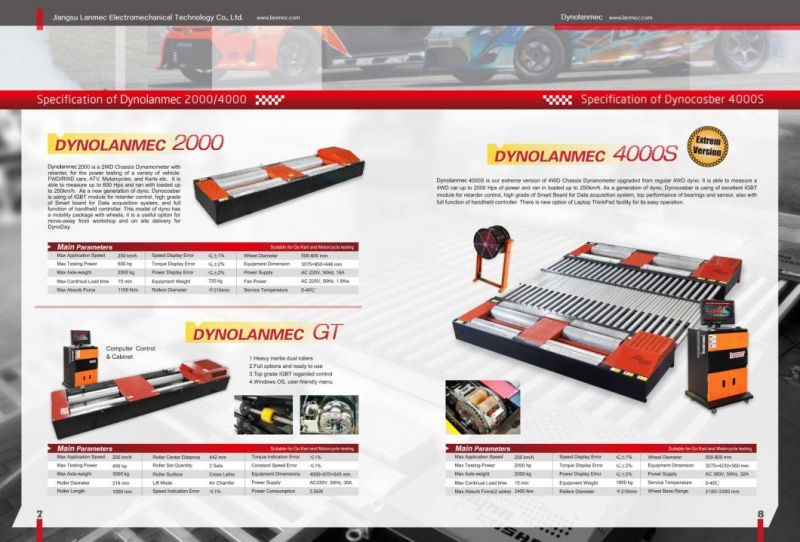 China Manufacturer Supply Motorcycle Dynamometer 2WD Chassis Dynamometer