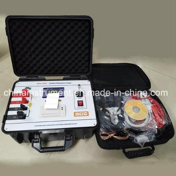 100A, 200A, 400A Circuit Breaker Contact Resistance Tester, Loop Resistance Tester