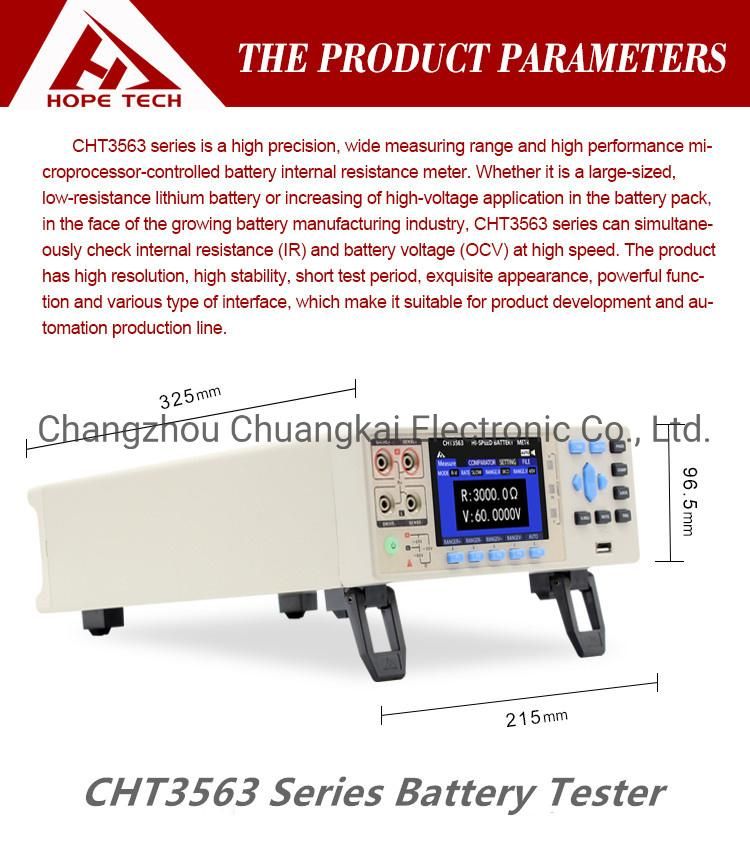 Cht3563A-12h Measuring High Voltage Batteries Hybrid Car Battery Tester