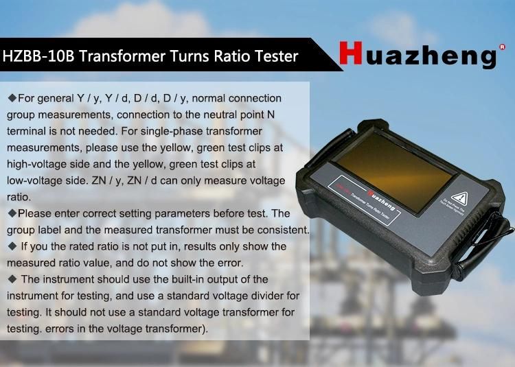 Power Transformer Connection Groups Tester TTR Turns Ratio Measuring Equipment