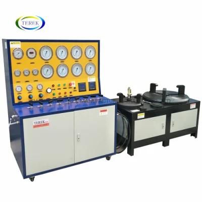 Terek Brand Pneumatic Air and Liquid Booster Pump Double Port Safety &amp; Relief Valve Calibration Test Bench