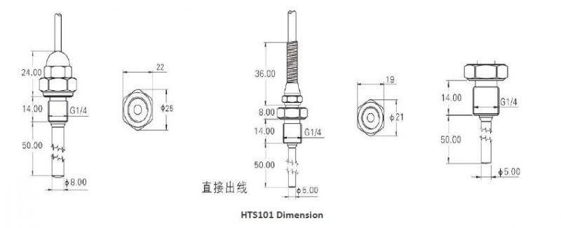 Customized High Performance 4-20mA Signal Temperature Sensor Probe