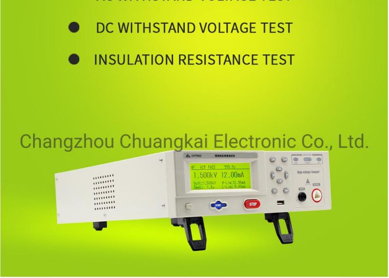 Cht9922 Insulation Resistance Test Equipment AC/DC Hipot Testing Equipment