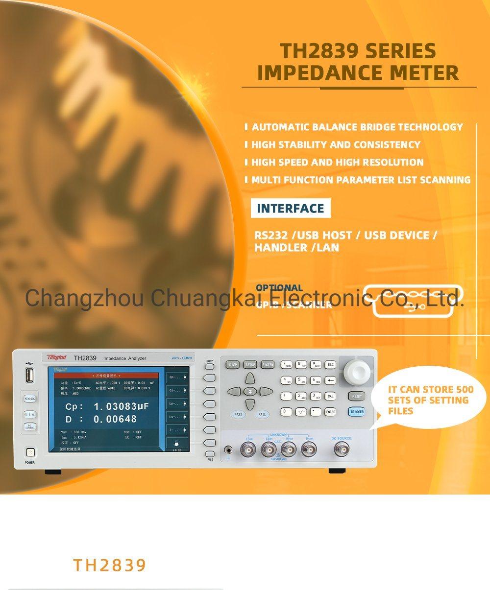 Th2839A 20Hz-5MHz Impedance Analyzer Digital Lcr Meter Resistance Meter