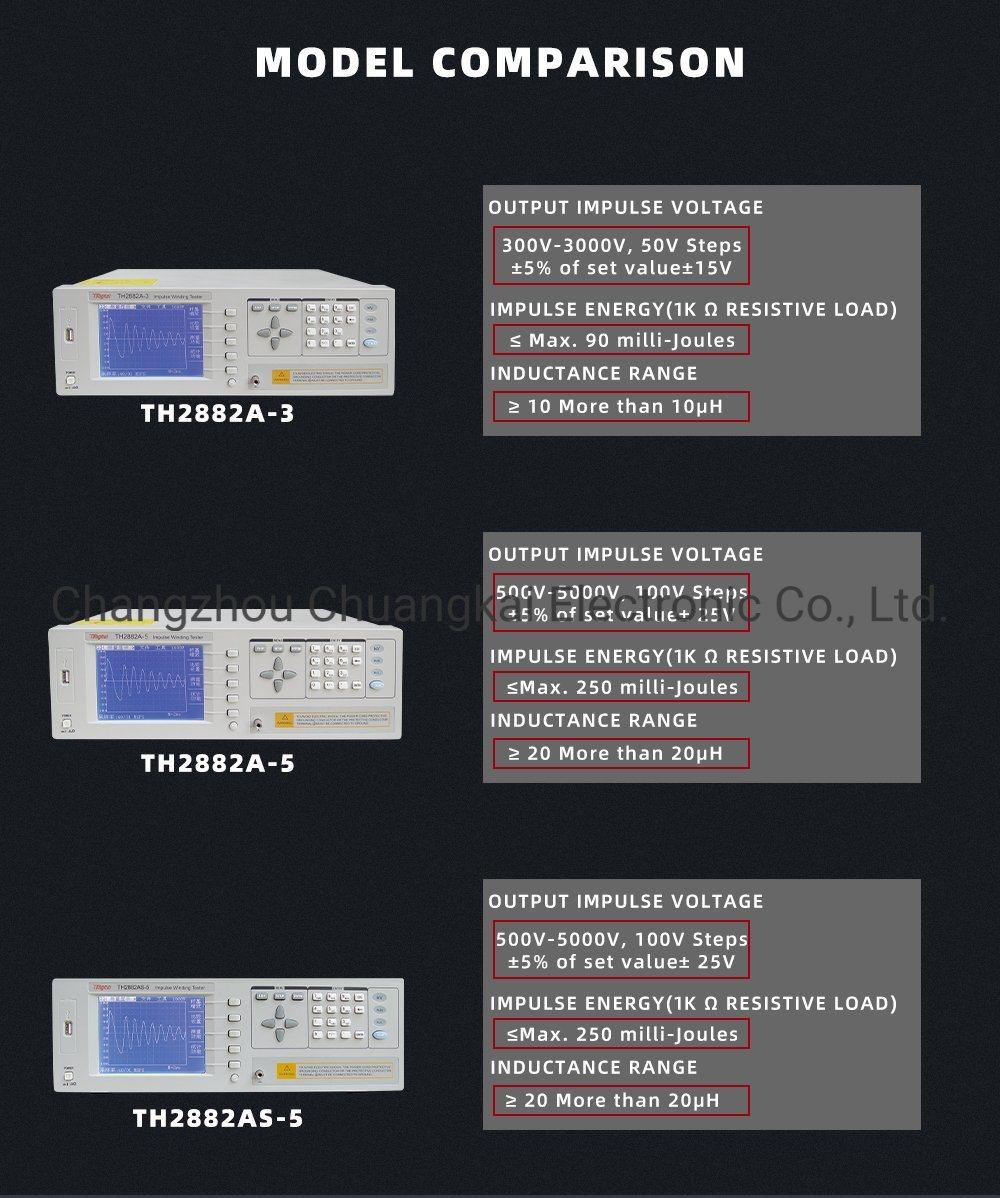 Th2882A-5 Impulse Output Voltage 500-5000V Single Phase Impulse Winding Tester