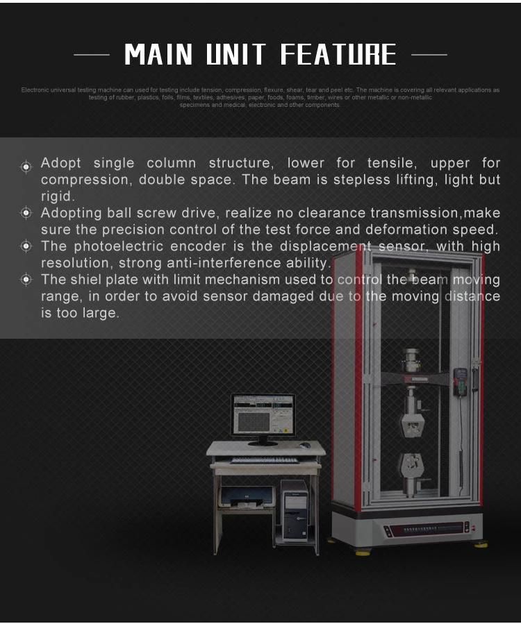 10/20/50/100/200/300kn Computer Universal Tensile Strength Testing Machine