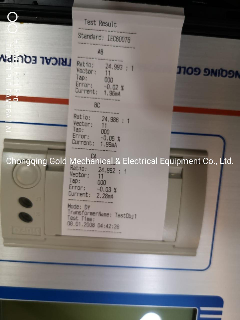 Single or Three Phase Transformer Turns Ratio and Group Vector Tester Power Transformer Excitation Current Tester