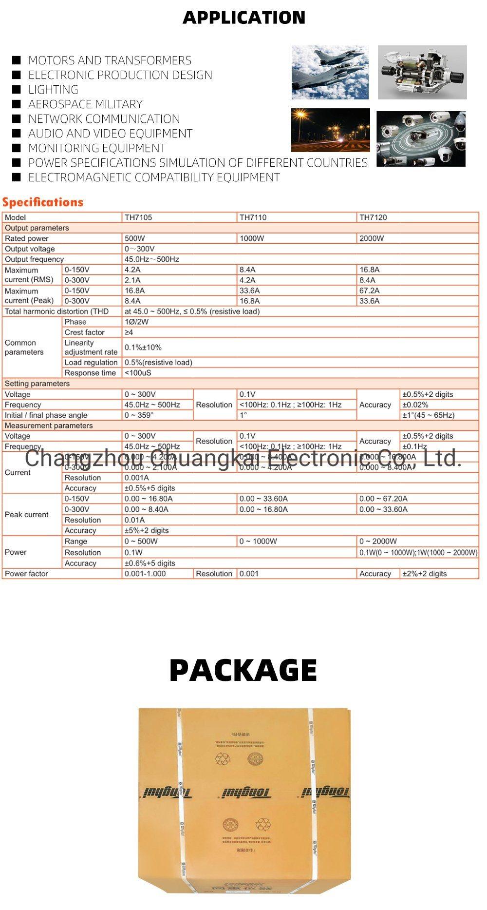 Th7110 1000W Programmable AC Power Source