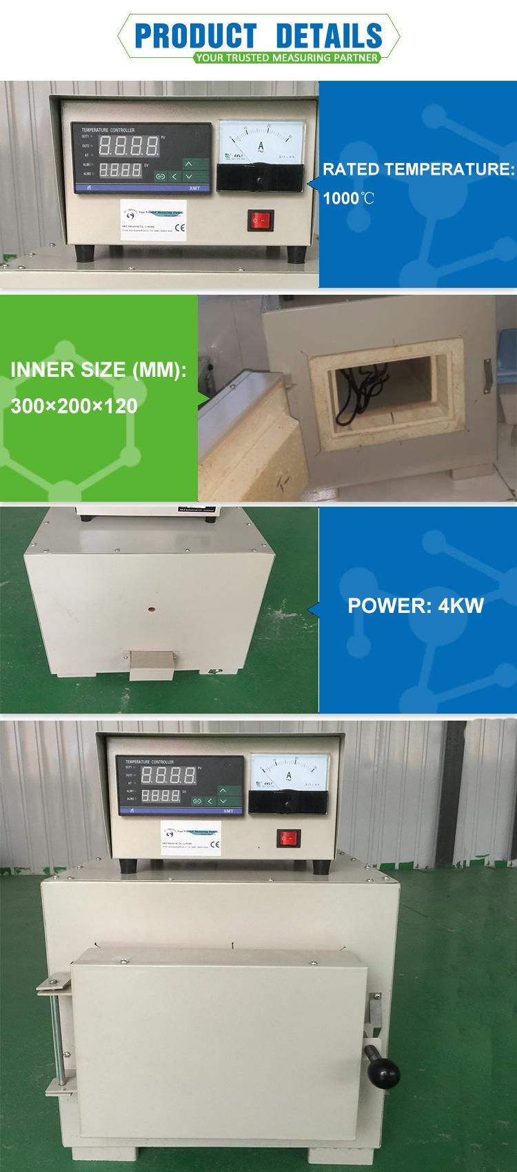 Digital 1000c Degree Ash Muffle Furnace Ash Oven Chamber Laboratory Equipment Test Machine