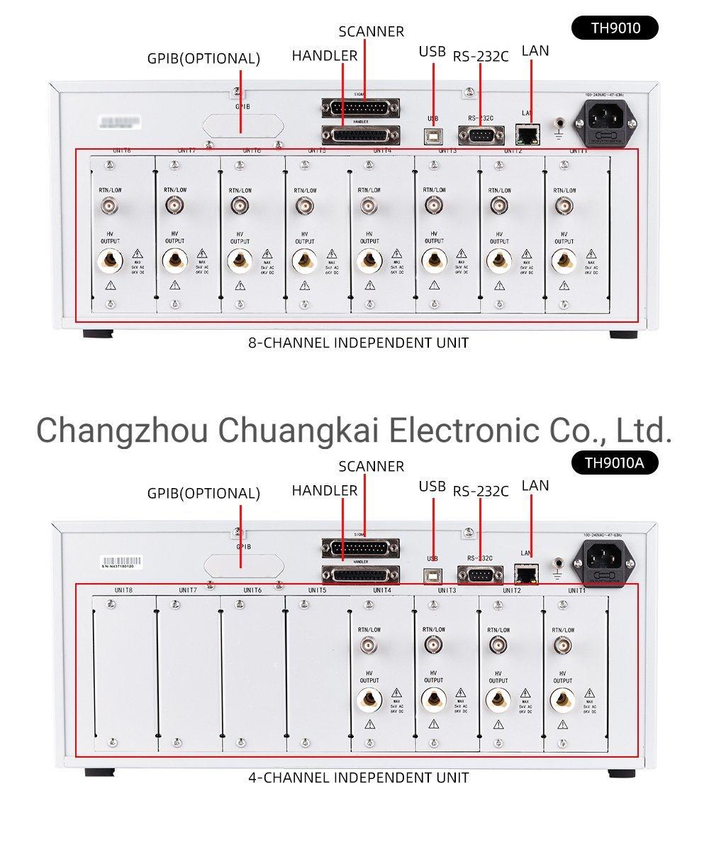 Th9010A 4-Channel AC/DC Withstanding Voltage & Insulation Resistance Tester Hipot Tester