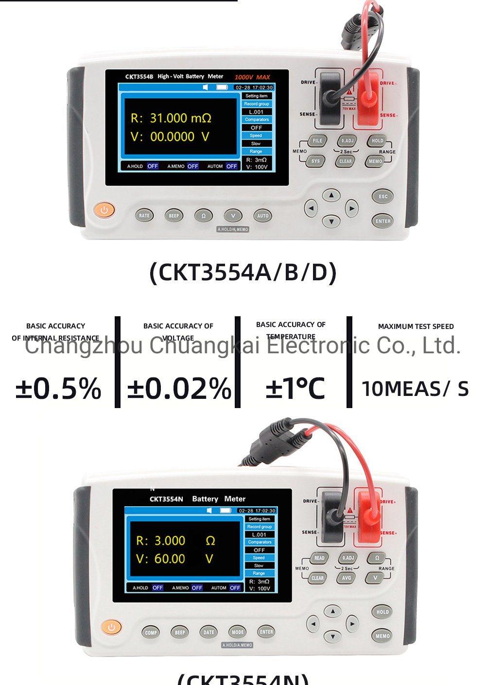 Ckt3554A Li-ion Battery Test Equipment Measure Motorcycle Battery