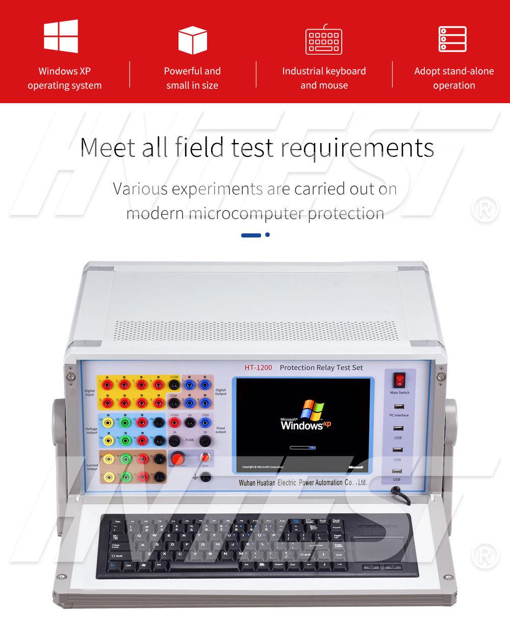 Ht-1200 Six Phase Relay Test Kit Secondary Current Injection Test Set Relay Protection Testing Device 6-Phase Relay Protection Tester