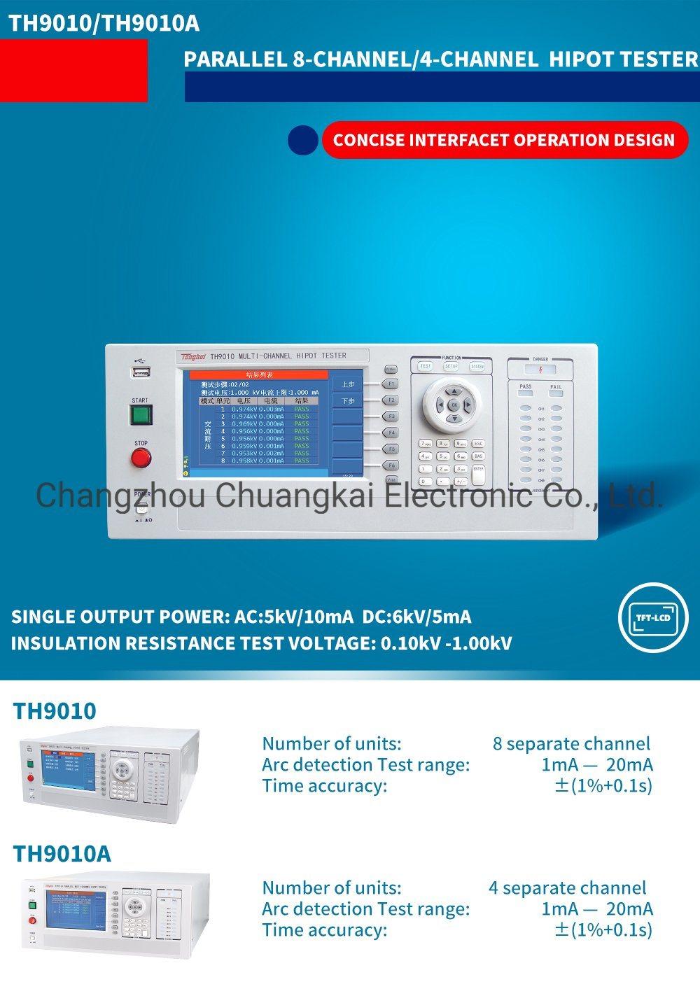 Th9010A 4-Channel AC/DC Withstanding Voltage & Insulation Resistance Tester Hipot Tester