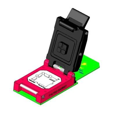 BGA280 Test Socket_ 14X14.5mm with SD Adapter for Chipoff Test and Forensic Test, Compatible BGA280, Clamshell, Perform, for IC Without Solder Ball