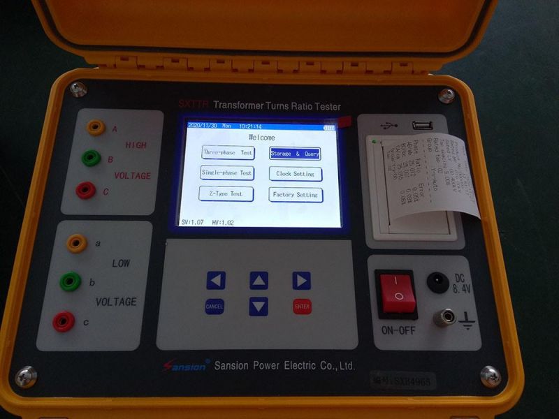 China Factory Supplied Good Quality Fully Automatic Three Phase Transformer Turns Ratio TTR Tester