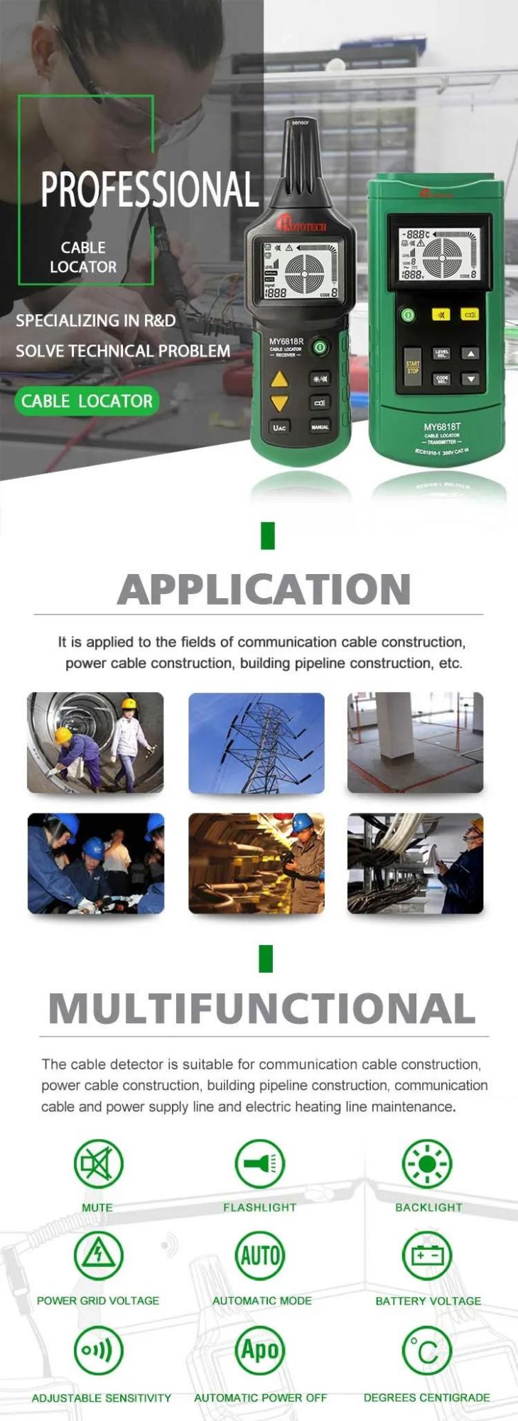 Hot Sale Professional Cable Detector and Underground Cable Detector