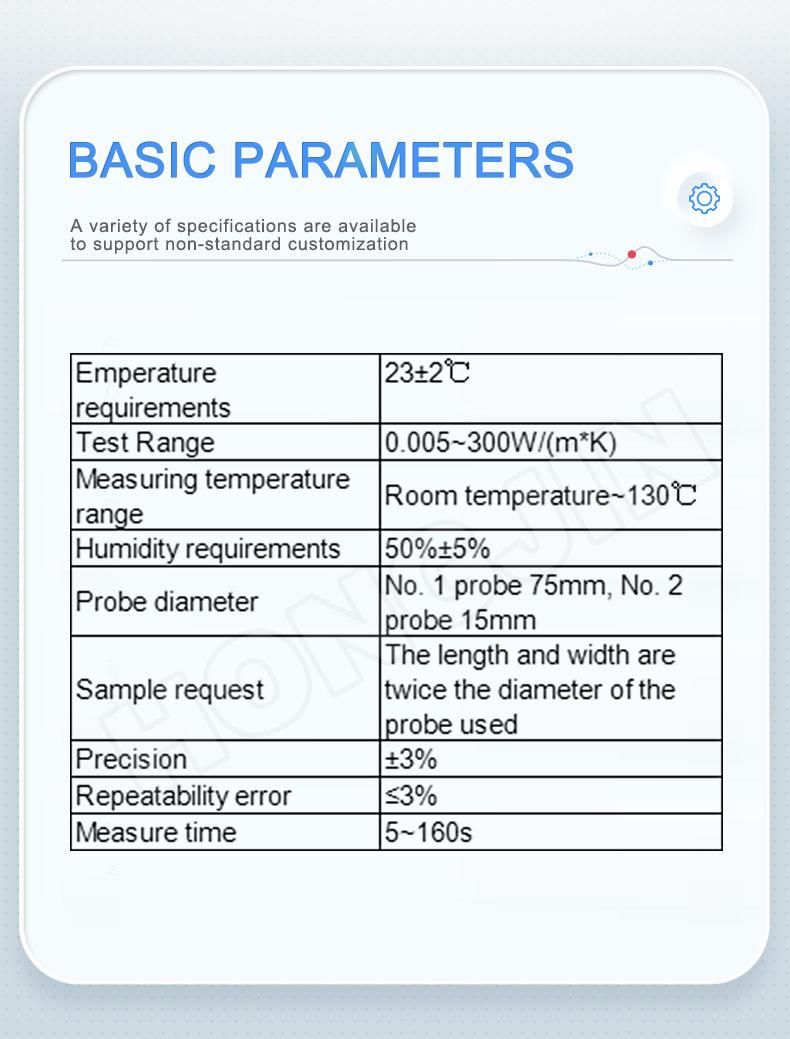 Hj-4 TPS Transient Plane Heat Source Thermal Conductivity Meter Test Apparatus ISO 22007-2 Testing Time 5s 300W/ (m*K) 130c Electronic