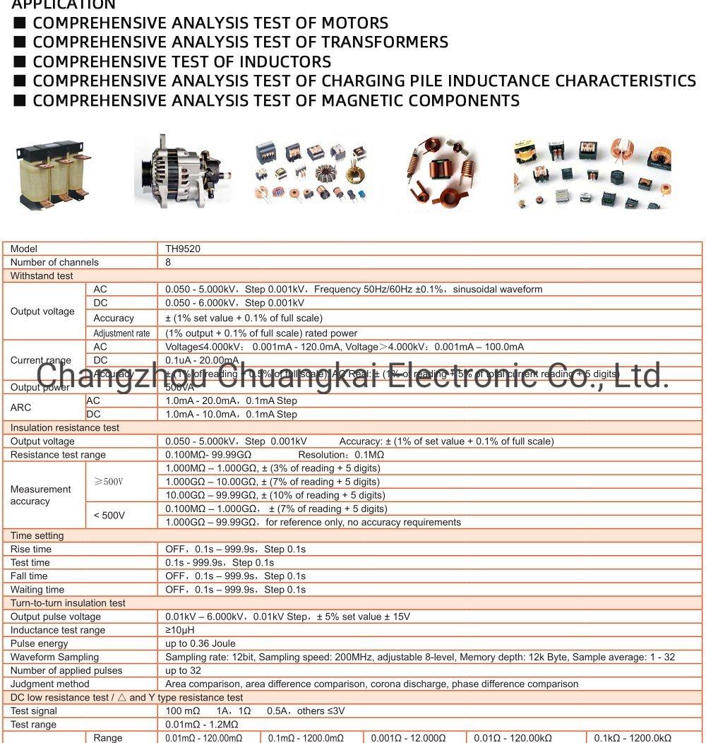 Th9520 Output Power AC: 500va; DC: 120va Winding Component Est Tester