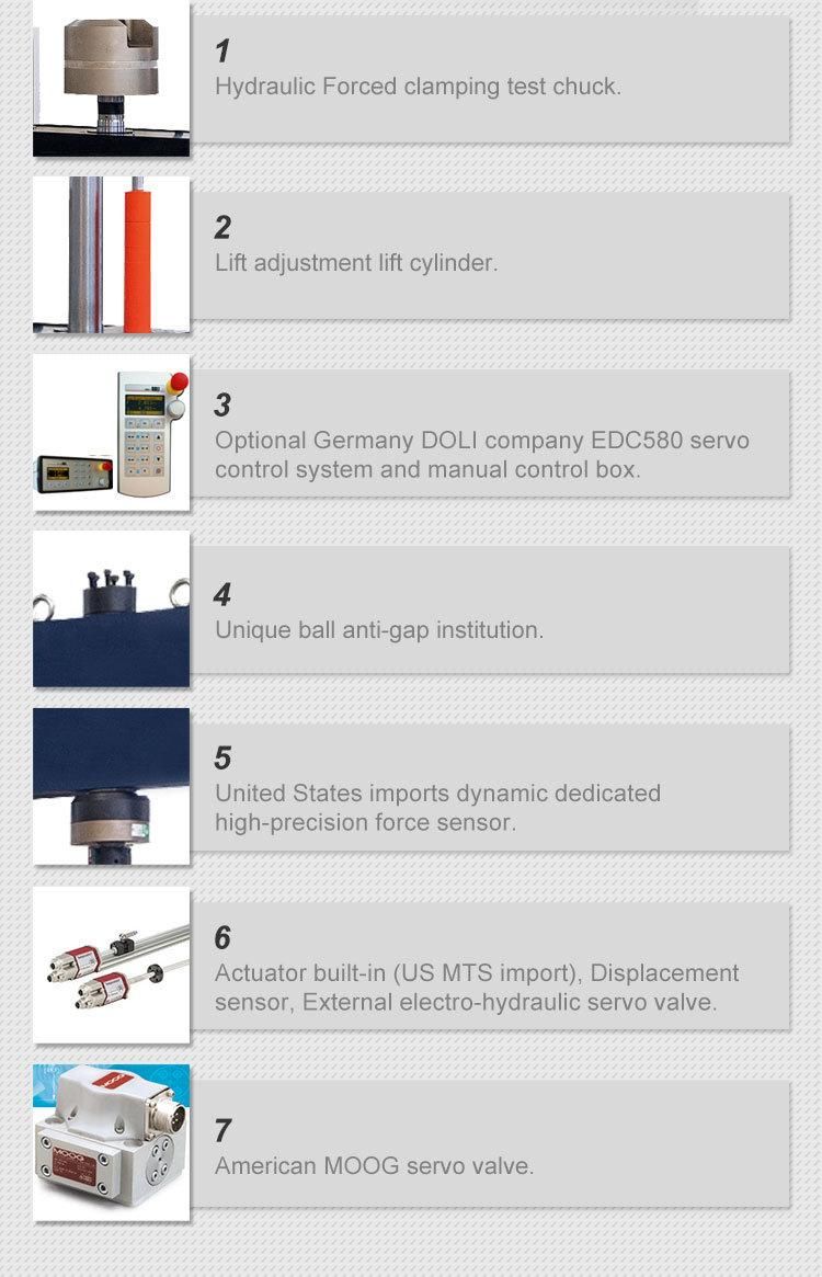 50/100/200/300/500/1000kn Dynamic Fatigue Testing Machines