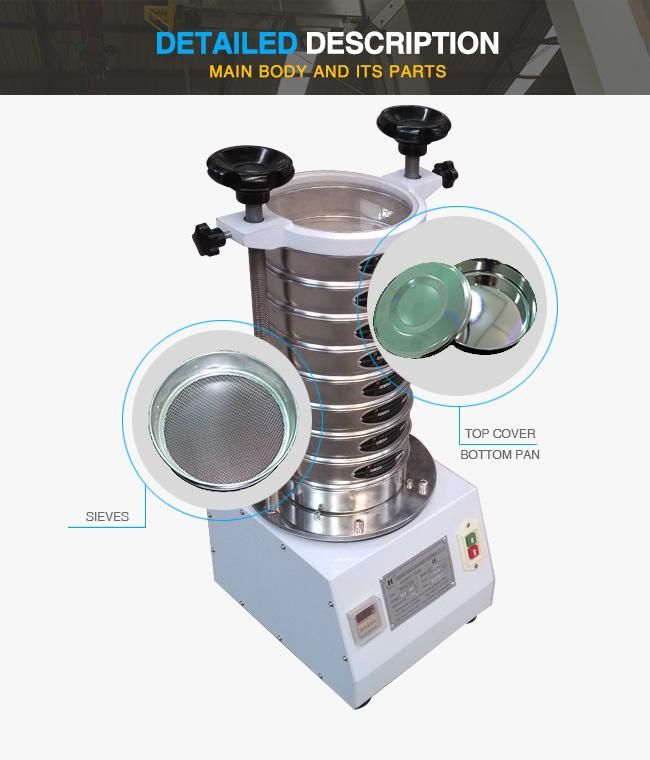 200mm Diameter Stainless Steel Standard Lab Test Sieve Shaker