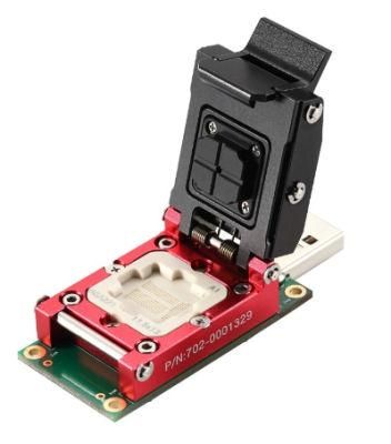 Emcp Test Socket_11.5X13mm with USB Adapter for HS400 Fast Write and Read Test, Compatible BGA254, Clamshell, Premium, Controller Gl3227e