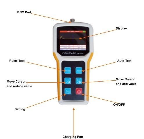 Color LCD Handheld Tdr Cable Fault Locator Under Sunshine 8km