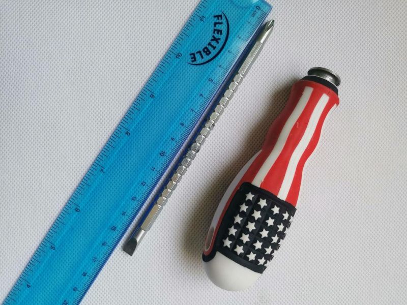 Magnetic Professional Adjustable with PP Handle American Flag Screwdriver
