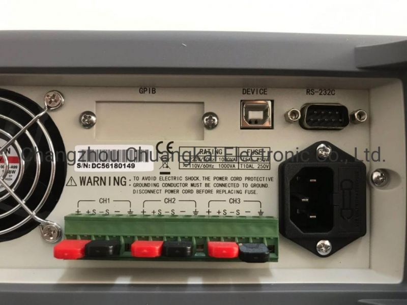 Th6412 Programmable Linear DC Power Source with 0-30V/6A/180W*2, 0-6V/5A/30W*1