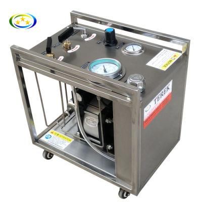 Terek Brand 10-4800 Bar Output High Pressure Pneumatic Liquid Pump Hydrostatic Hydraulic Test Bench
