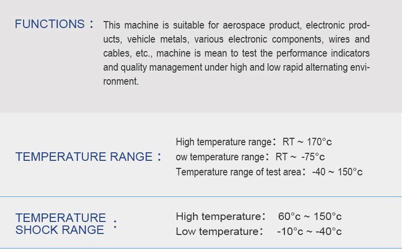 Fully Automatic Thermal Shock Test Chamber Controled by PLC