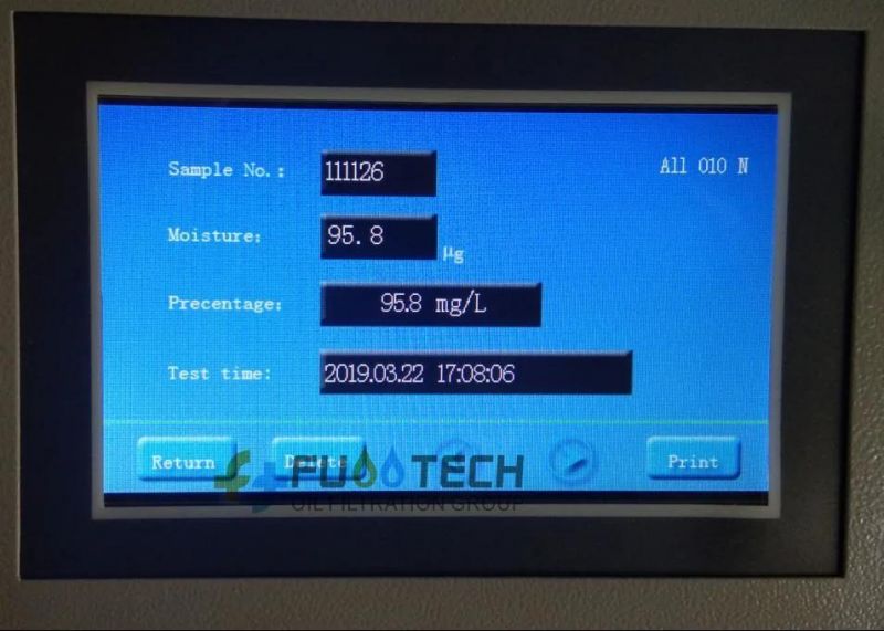 Karl Fishcher Oil Water Content Tester Transformer Oil Moisture Meter Automatic Karl Fischer Titration Apparatus