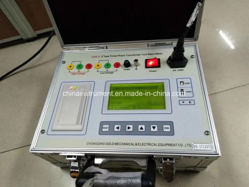 Z Type Three Phase TTR Meter Transformer Turns Ratio Tester