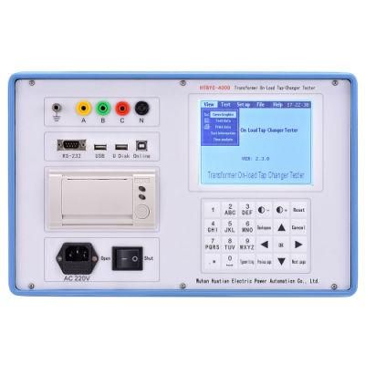 Htbyc-4000 0.5 ~20 Ohm 3 Channels U-Disk Storage, Local Storage 1g on-Load Tap-Changer Tester