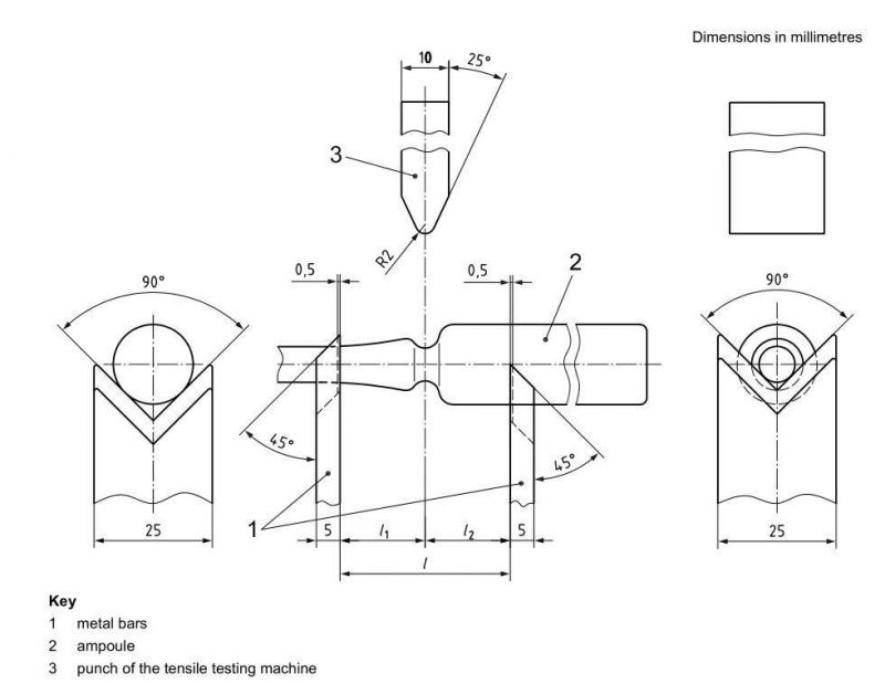 ISO 9187 One Point Cut Ampoules Breaking Force Test Machine