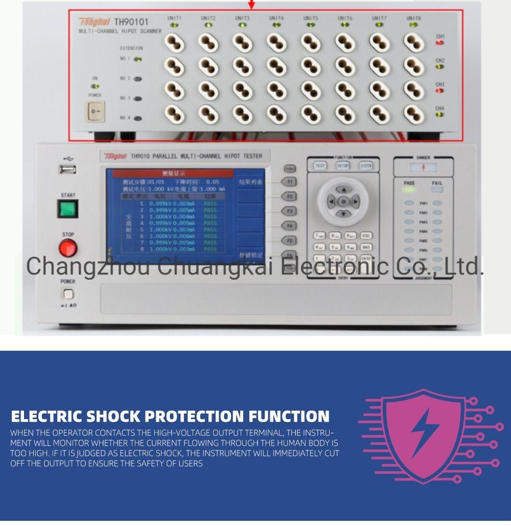 Th9010A Parallel Hipot Tester AC 0-5000V DC 0-6000V; AC 0-10 Ma DC 0-5 Ma with 4-Channel